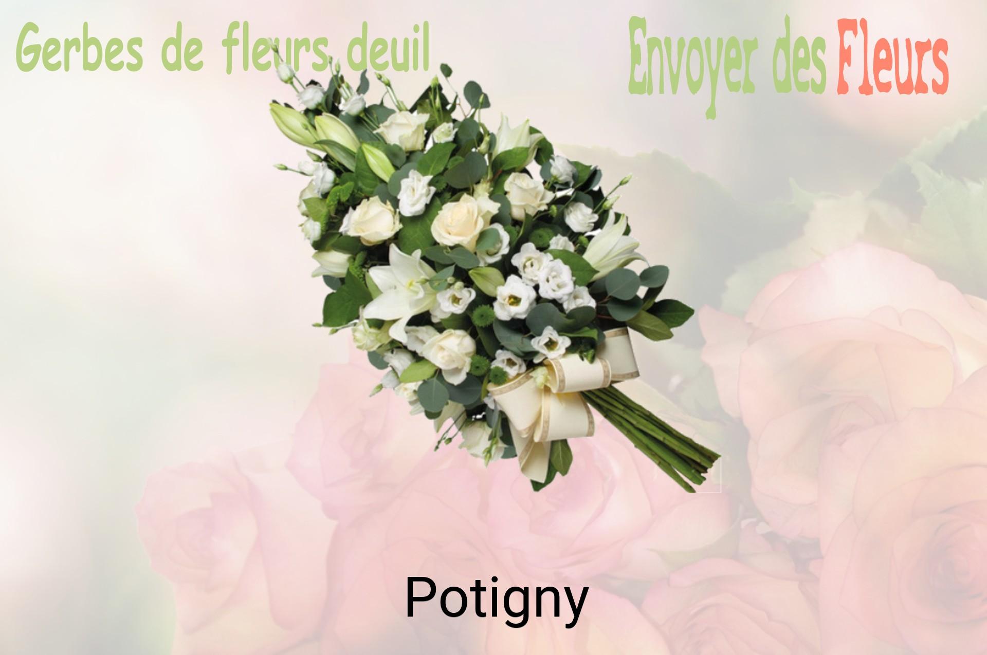 Gerbe de fleurs de deuil livrée à Potigny